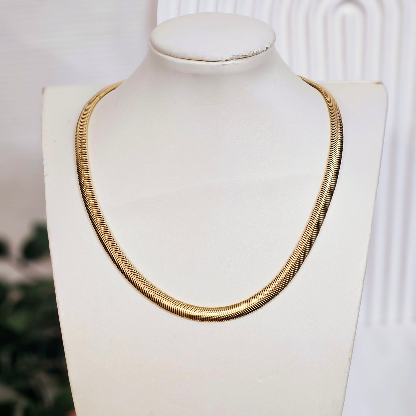 Flat Soft Thick Chain - Gold