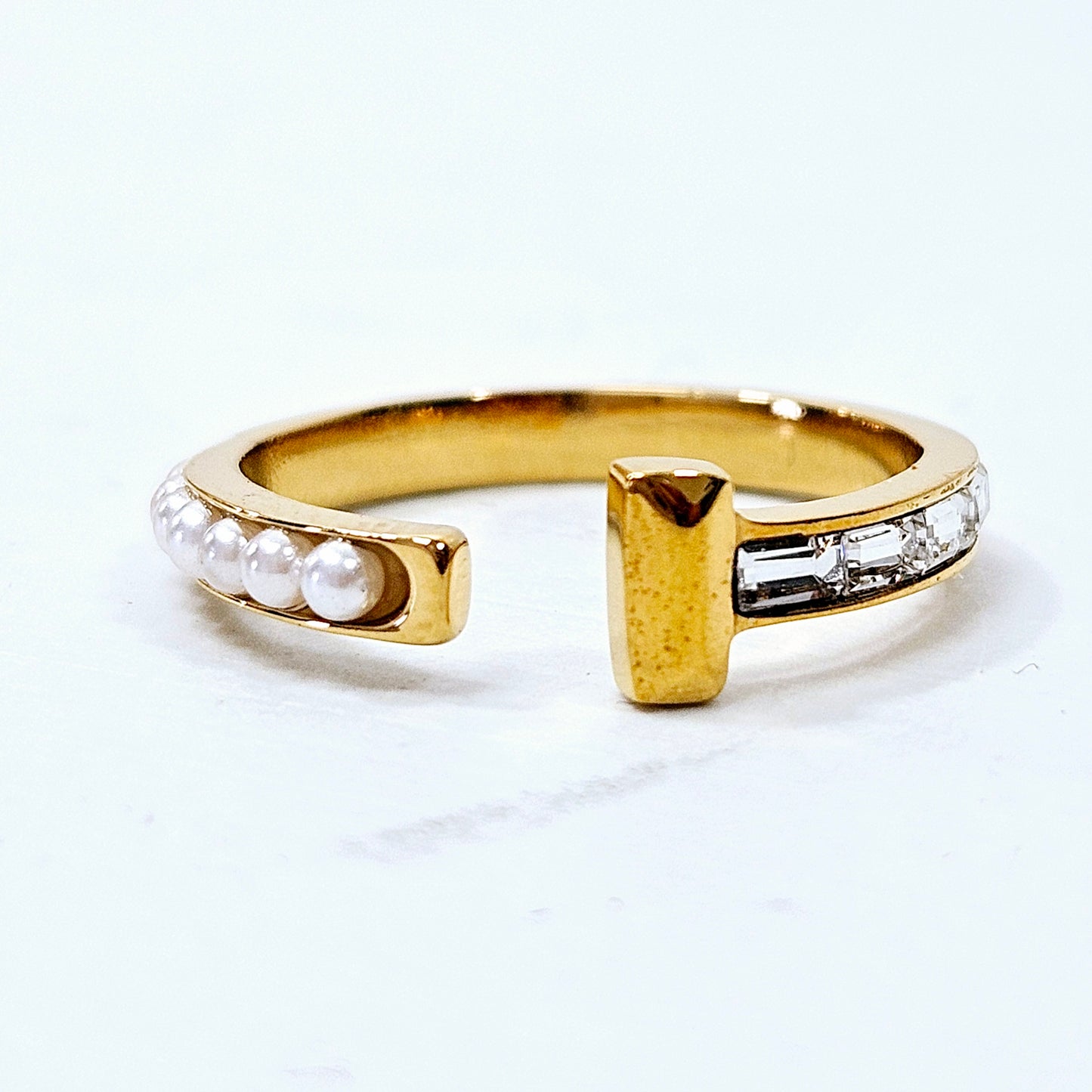Pearl & Stone T Ring