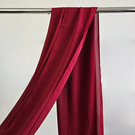 Luxury Crepe Chiffon - Dark Burgundy