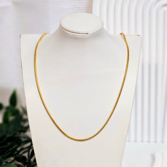 2mm Snake Chain Necklace - Gold