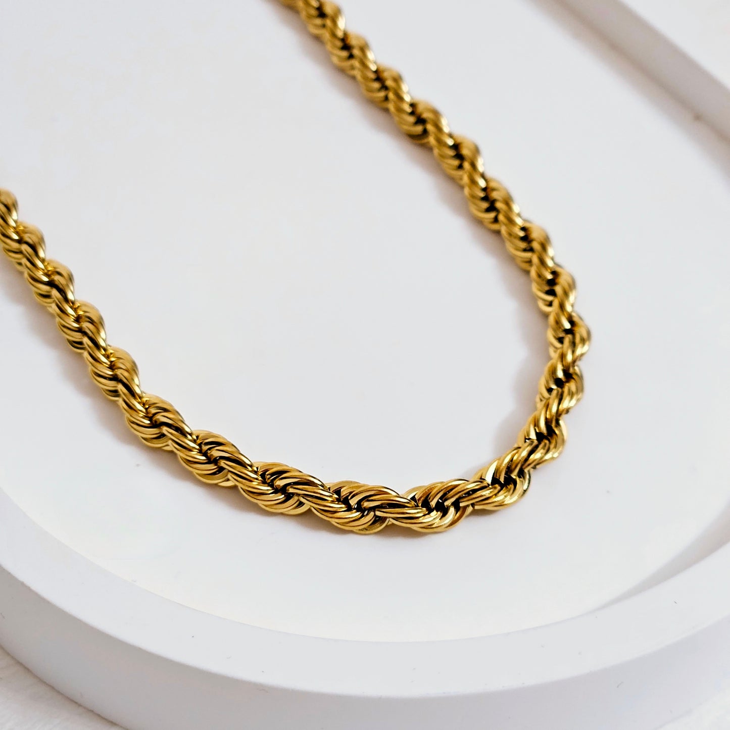 2mm Rope Chain Necklace - Gold