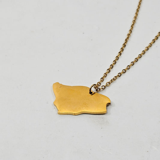 Saudia Arabia Map Necklace