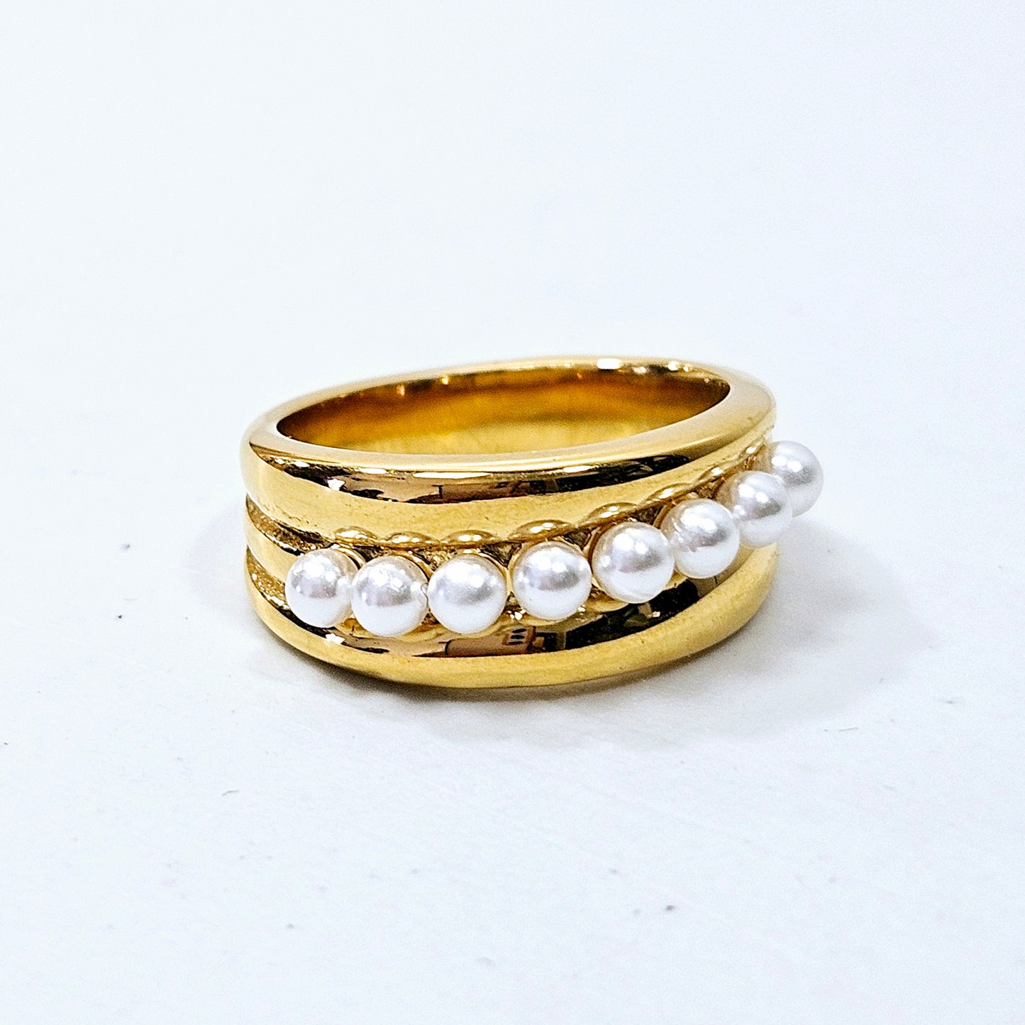 Thick Pearled Ring