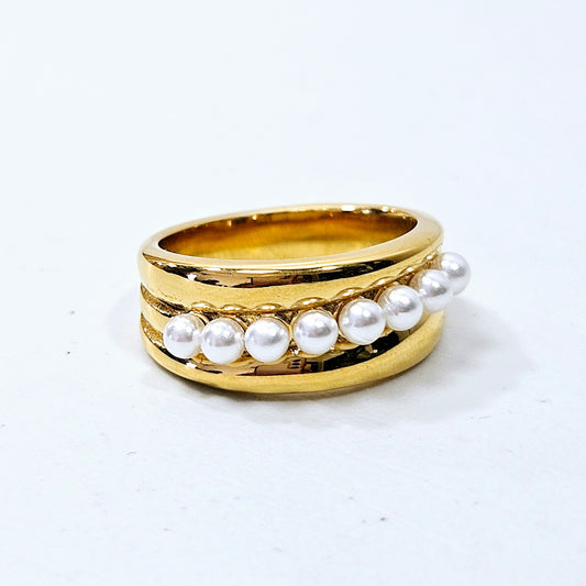 Thick Pearled Ring