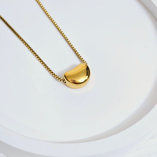 Dainty Curved Tear Drop Statement Necklace