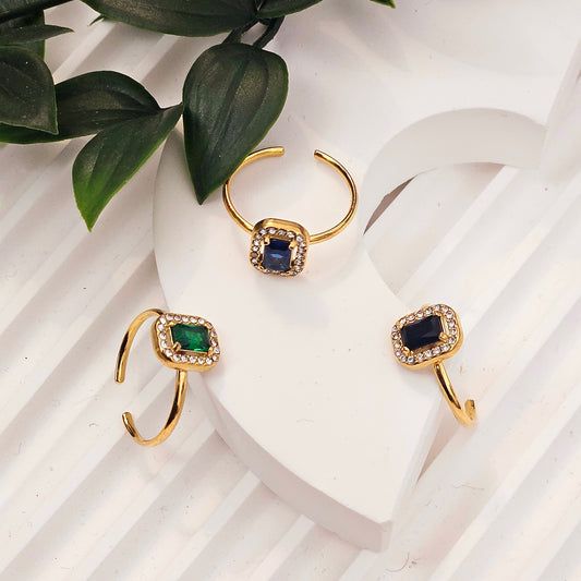 Rectangle Gem Ring