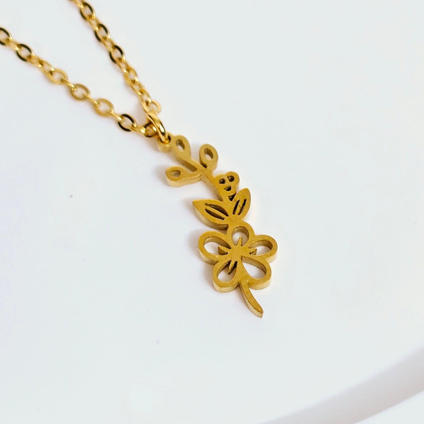 Flower Outline Necklace - Flower: Lily of the Valley