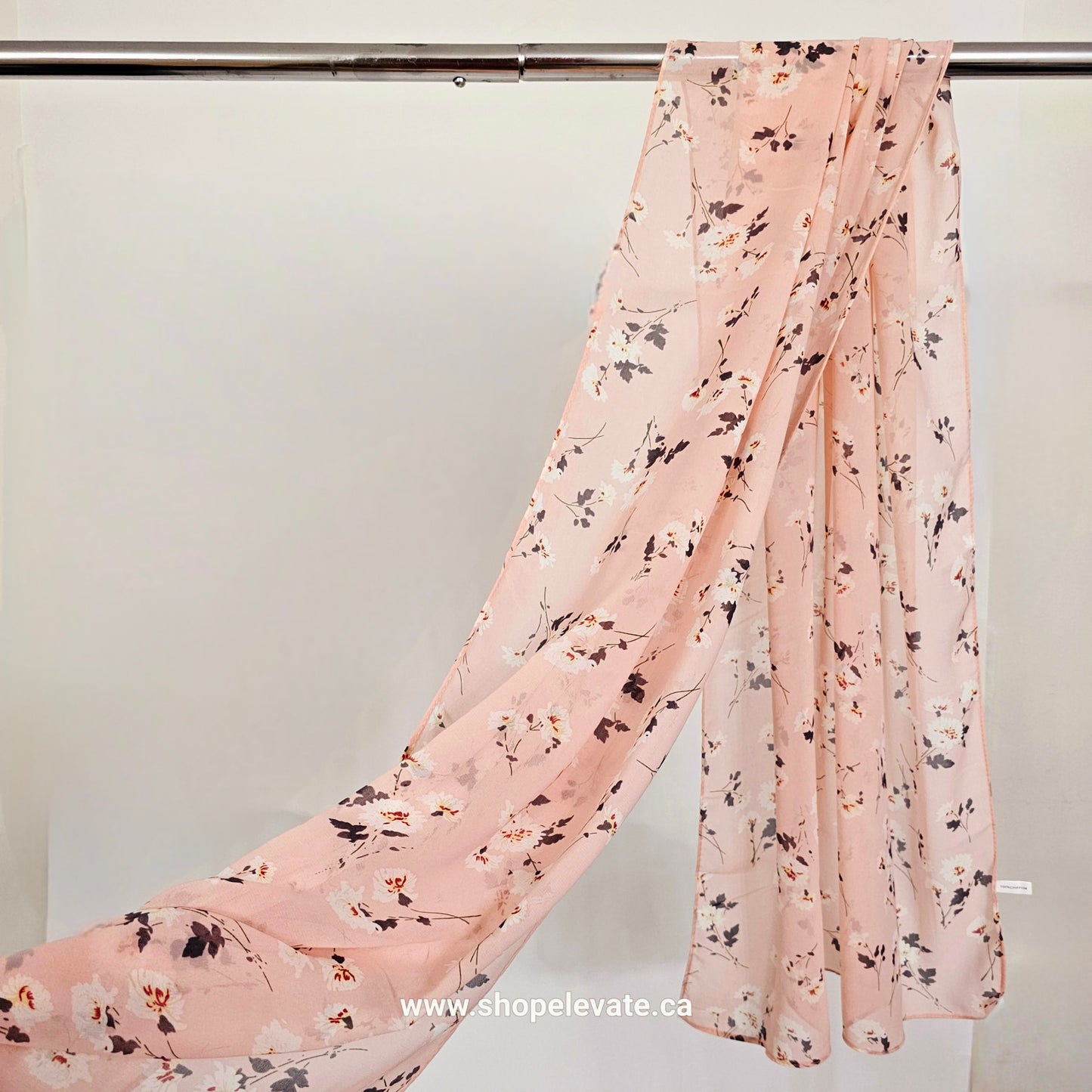 Floral Chiffon - Vienna Peach Pink