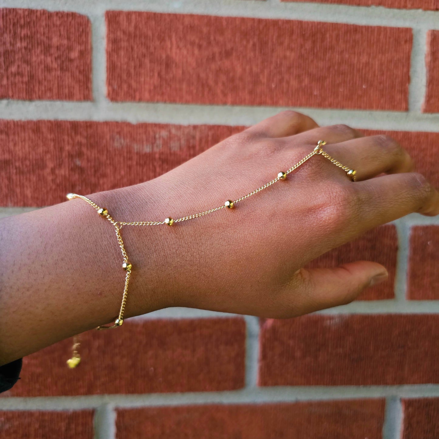 Classic Dot Hand Chain- Gold