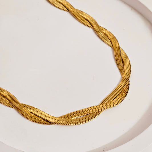 Braided Herringbone Necklace