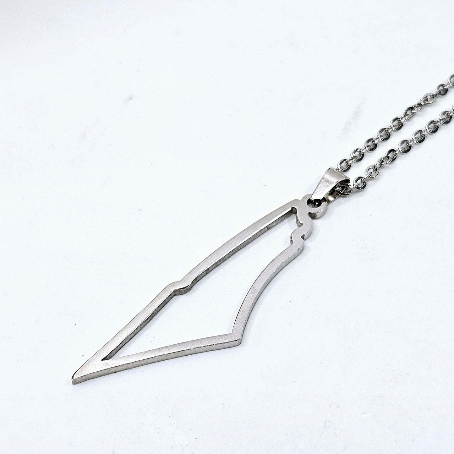 Palestine Cut Out Map Necklace Silver