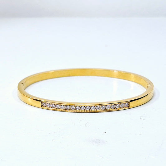 Gemmed Banded Everyday Cuff