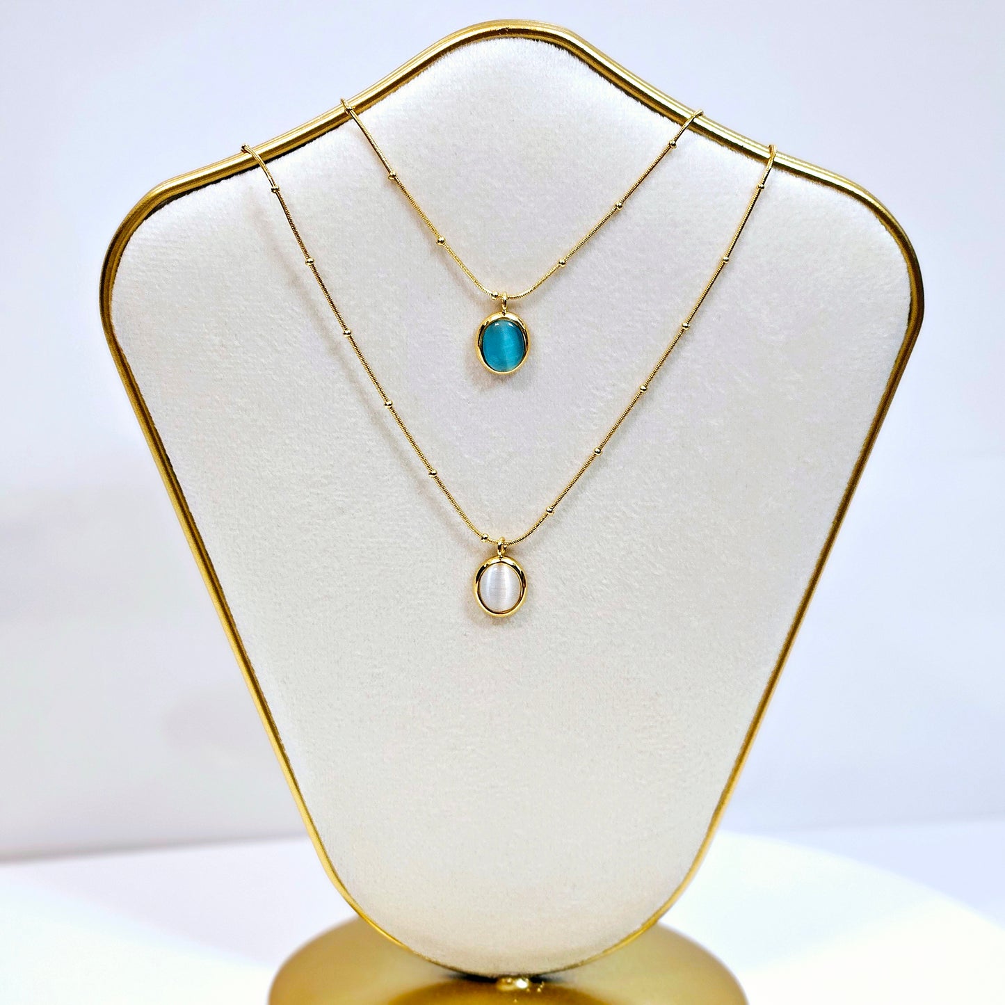 Eye of the Ocean Necklace - 2 Stone Colors