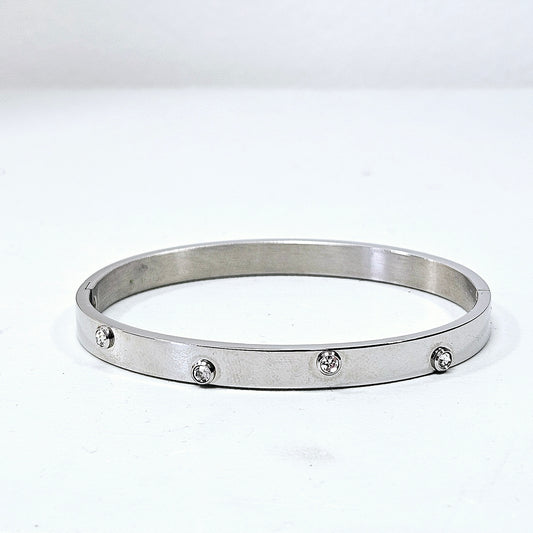 Bubble Gem Cuff Silver