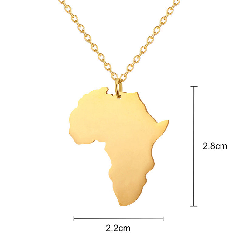 Country Map Necklace - Women