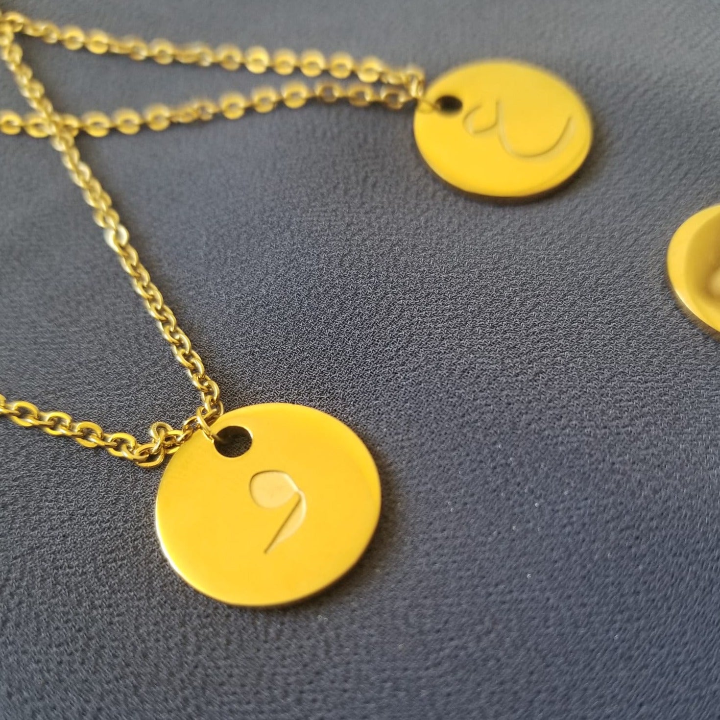 Nominal - Arabic Letter Pendants ♡ Minimalistic, yet so meaningful. One of  our most popular pieces. Should we come out with English Letter Pendants? |  Facebook