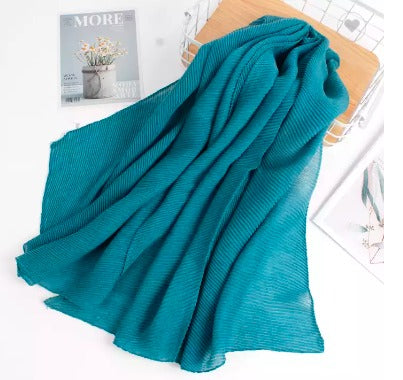 Pleated Cotton - Turquoise