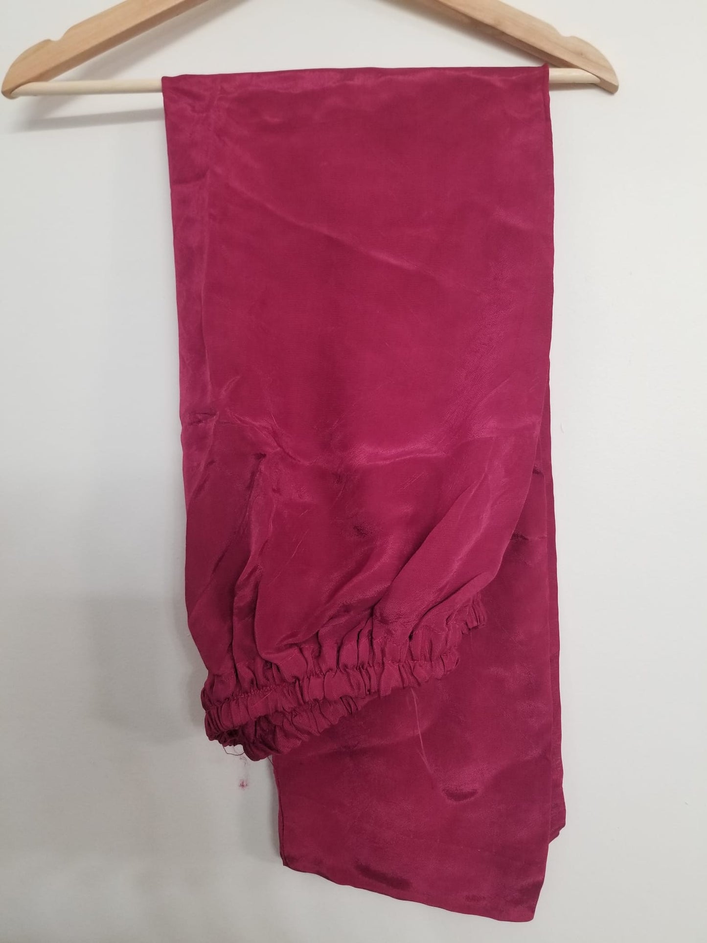 Kameez Shalwar (3 pc) - Fancy Hand Embroidered Chiffon Suit-  Dusty Magenta different Neckline
