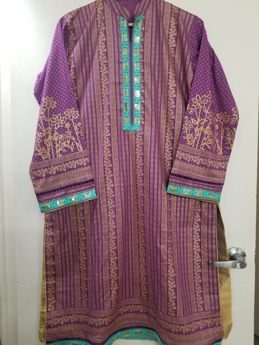 Kameez Shalwar 3pc - Royal Purple