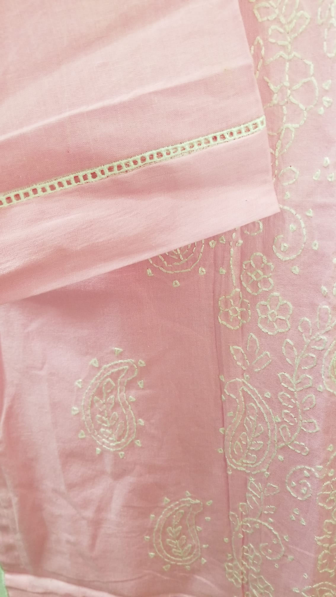 Kameez Shalwar (3 pc) - Baby Pink | Hand Embroidered