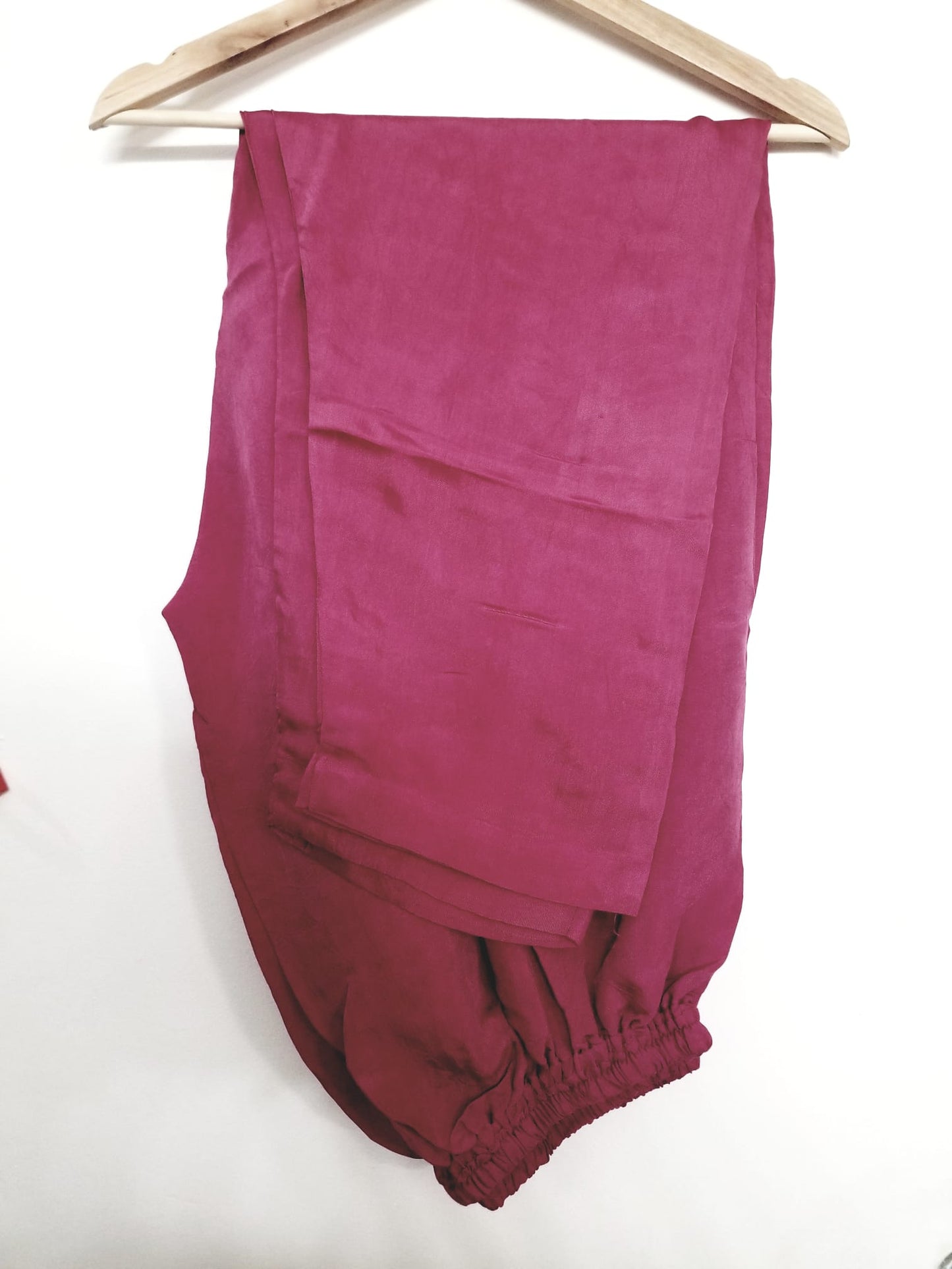 Kameez Shalwar (3 pc) - Fancy Hand Embroidered Chiffon Suit- Dusty Magenta