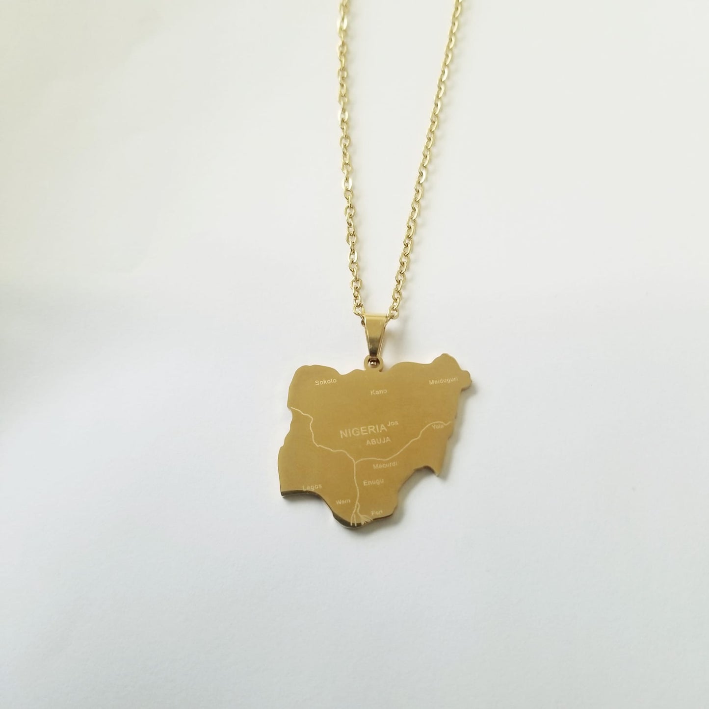 Country Map Necklace - Women