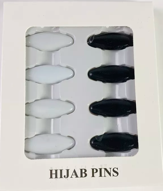 White & Black Pins - Box of 8